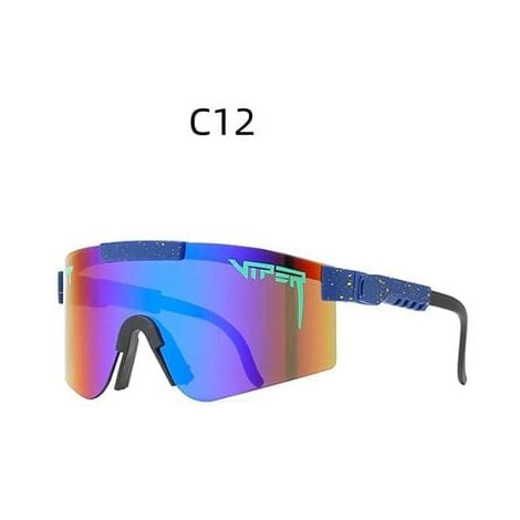 SJQKA Pit Viper Polarisierte Sonnenbrille, UV400-Schutzbrille für Männer und Frauen, Radfahren, Autofahren, Golf und Outdoor-Aktivitäten (C12)-