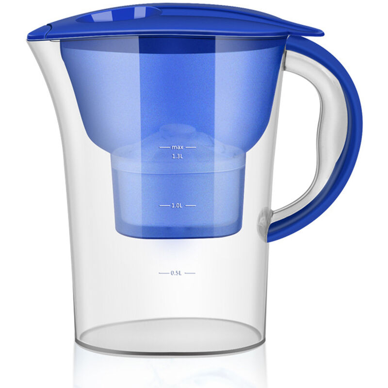 

Pitcher 2.5L botella transparente El agua del filtro de agua del hogar filtro Hervidor Agua En Carbon activo purificador para purificar el agua, Azul