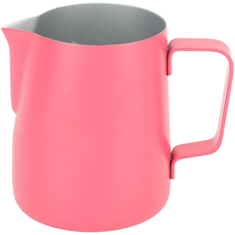 Pitcher à lait inox 380ml bec pointé pour mousse à café, ustensiles rouge