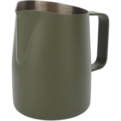 Pitcher à lait inox 450ML pour mousse à café latte, bec verseur incliné, qualité alimentaire.