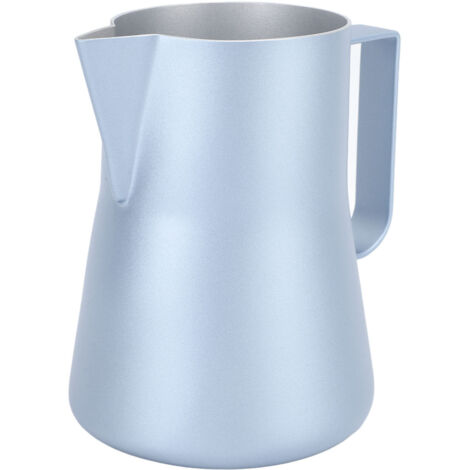 Pitcher à lait inoxydable 304 de 550ml pour mousse à café, fournitures barista bleu