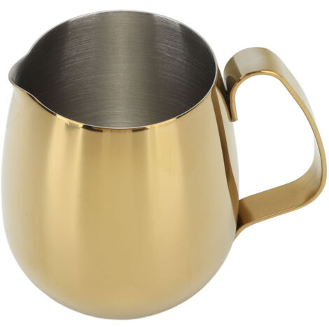 Pitcher à lait inoxydable 350ml or pour mousse à café et latte art