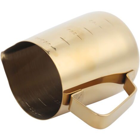 Pitcher à lait inoxydable avec échelle graduée pour latte art, 350ML, doré