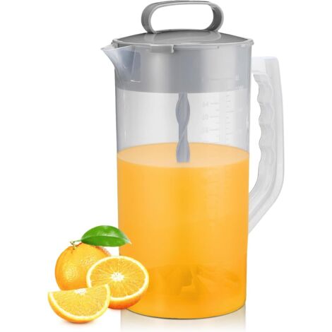 Pitcher À Mélanger - 2 Quarts 64 Oz - Lame Plastique Inclinée Et Piston Réglable - Récipient Pour Boissons Liquides - 1 Pièce