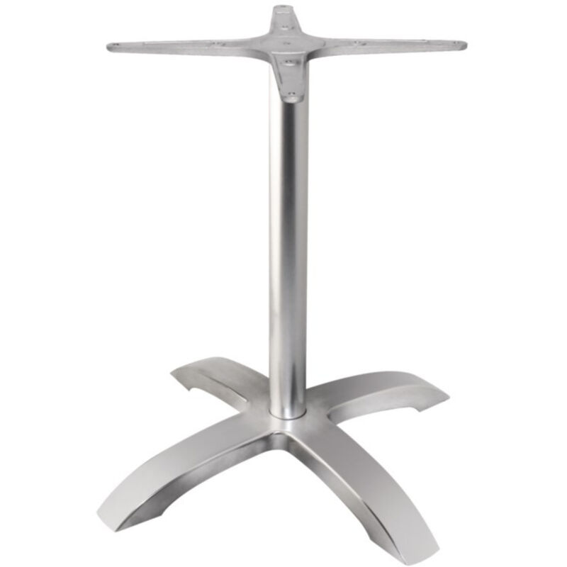 Pied de Table Base 4 Branches Aluminium Brossé - Bolero Pied de Table Base 4 Branches Aluminium Brossé - Bolero
