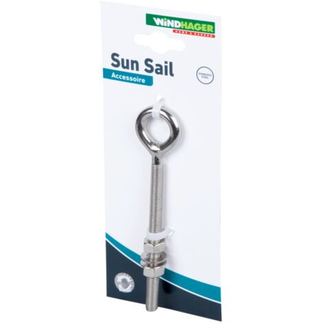 Lot de 4 pitons barre de Vitrage, 10 mm blanc mat