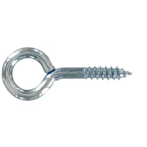 Piton à vis en acier zingué D.2.5x10mm, 16 pièces.