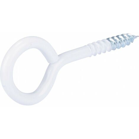 Piton à Visser -  Acier Plastifié Blanc 40x16x4,4 - 10 Pièces - Fixpro