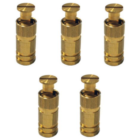 Piton Douille Escamotable - Pour fixation bâche couverture de piscine sur plage béton ou dallage - Alu/Inox - Lot de 5 pièces - POOLCO