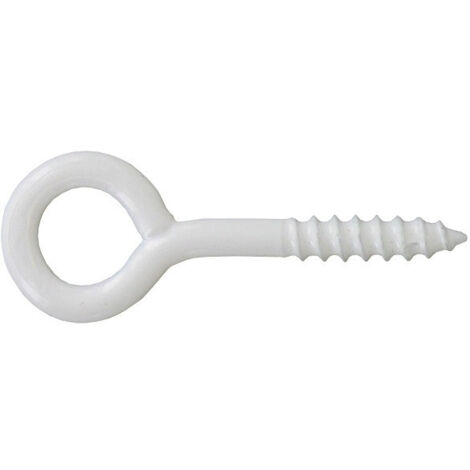 Pitons à vis acier plastifié 6x60 - INVENTIV - Lot de 4