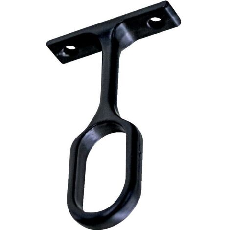 Pitons intermédiaires Tahaa zamak noir mat à visser pour tubes de penderie 30 x 15 mm - BILCOCQ DUVAL