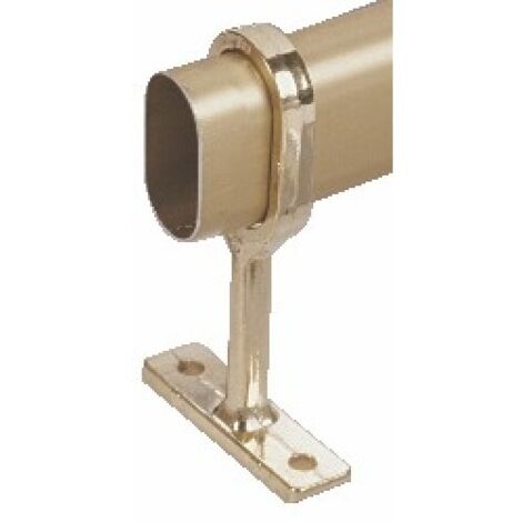 Pitons intermédiaires zamak laitonné à visser pour tubes de penderie 30 x 15 mm - BILCOCQ DUVAL