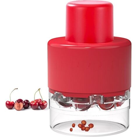 Pitting Tool - 7-in-1 - Can be used to make jams and desserts - Portable and durable - Wine red