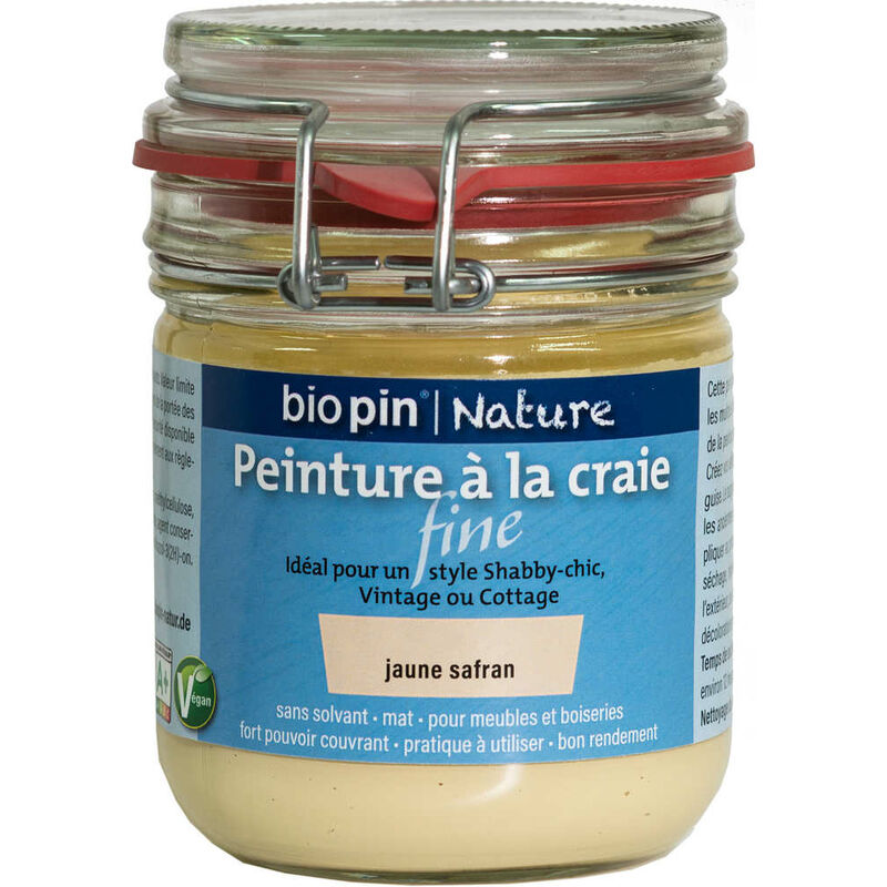 Pittura a gesso naturale 0,325 l - Giallo zafferano Biopin Nature