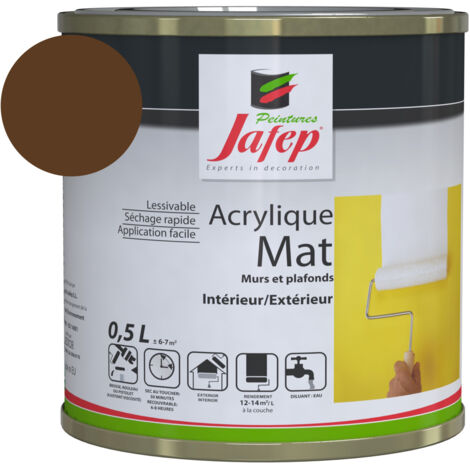 Pittura acrilica opaca cioccolato Jafep  0,5L0,5 L
