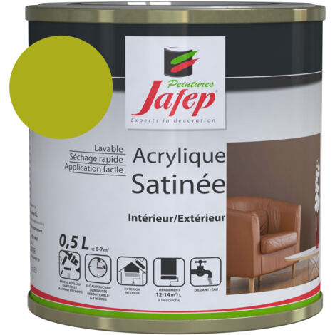 Pittura acrilica satinata verde lime 0,5l Jafep0,5 L