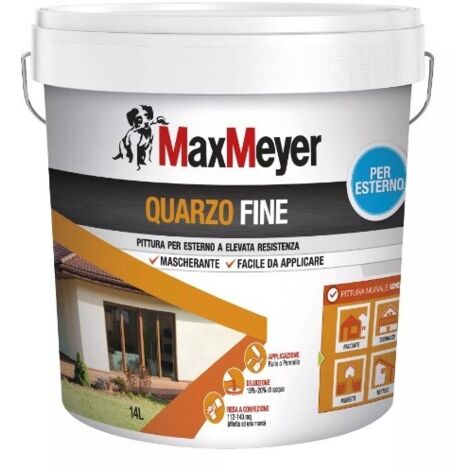Pittura al quarzo per esterno max meyer bianco 14 lt
