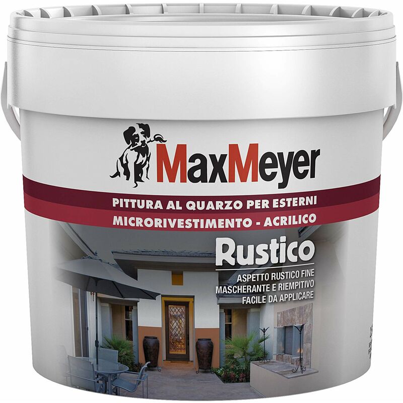 Image of Pittura per esterni Quarzo Rustico bianco 2,5 l - Maxmeyer