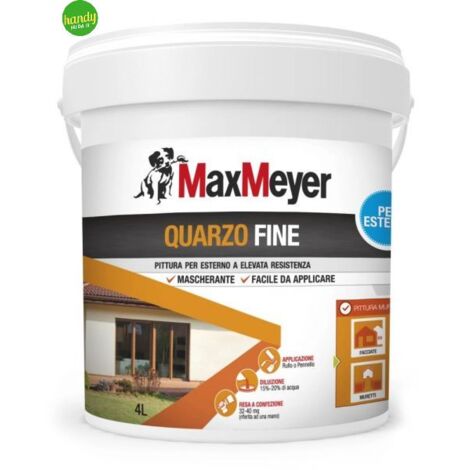 Pittura esterni MaxMeyer quarzo fine 4 lt. bianco