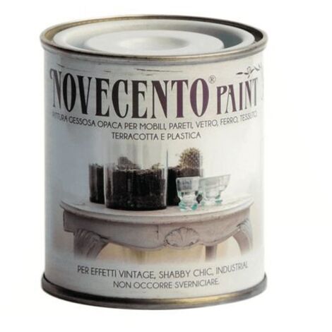 Pittura Gessosa Opaca Shabby Chic per Mobili Pareti Vetro Gesso Novecento Paint - Formato: 125 Ml - Colore: Cipria