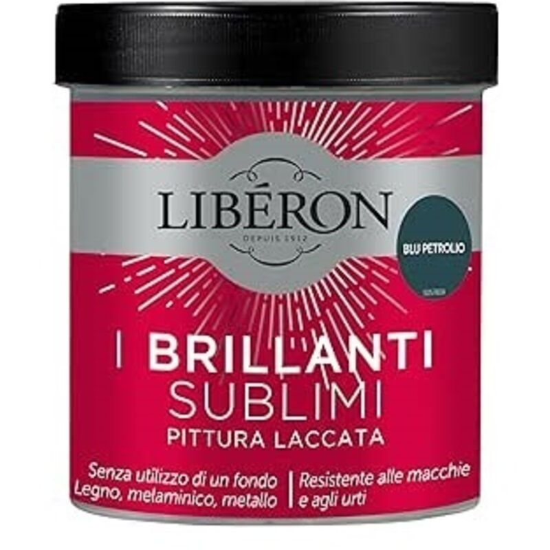 Pittura Laccata Liberon I Brillanti Sublimi 500ml Blu Petrolio