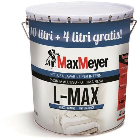 Pittura Lavabile L-Max Bianca Litri 10+4