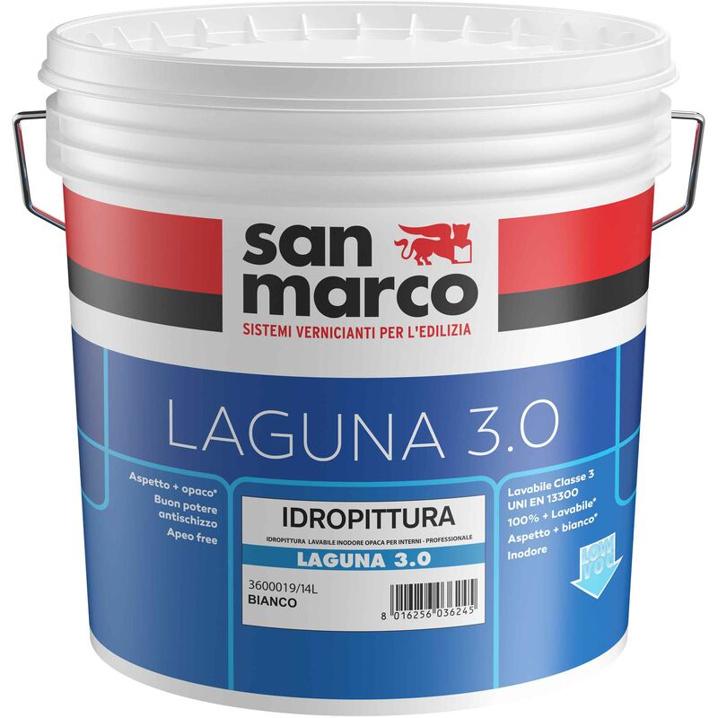 Pittura Lavabile Laguna 3.0 Bianco Lt.4
