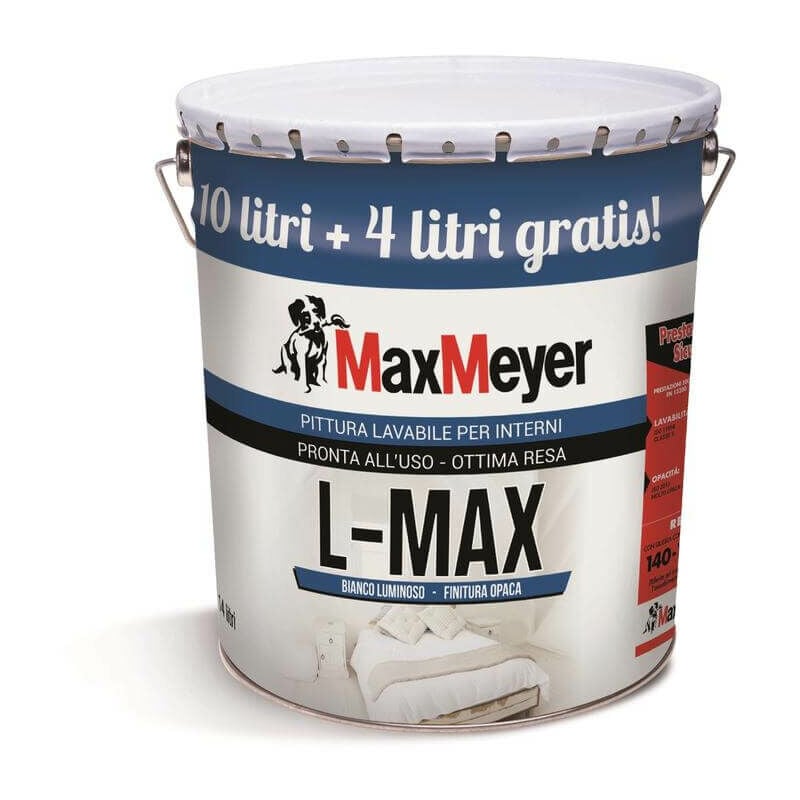 Pittura lavabile l-max bianca LT.10+4