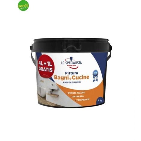 Pittura Lo Specialista per Bagni e Cucine Antimuffa 4+1 L