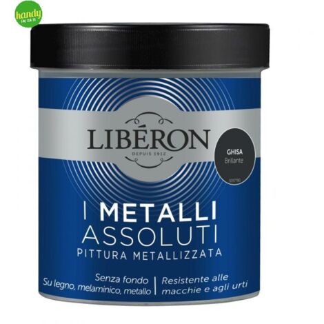 Pittura Metallizzata Liberon I Metalli Assoluti 500ml Ghisa Brillante