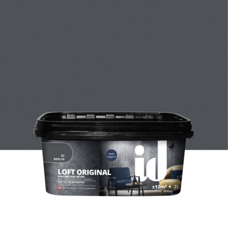 Vernice Pittura Decorativa Loft Original Effetto Cemento, Colore Ne...