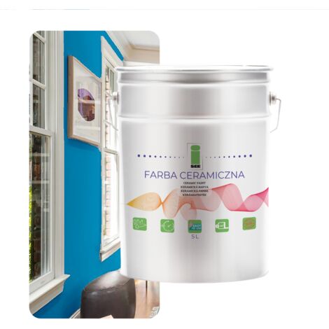PITTURA MURALE IN CERAMICA, LAVABILE, BLU, 5L, ANTIMACCHIA