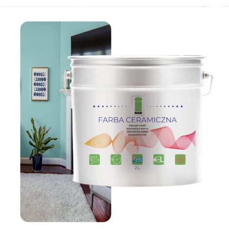 PITTURA MURALE IN CERAMICA LAVABILE BLU TURCHESE 2L ANTIMACCHIA