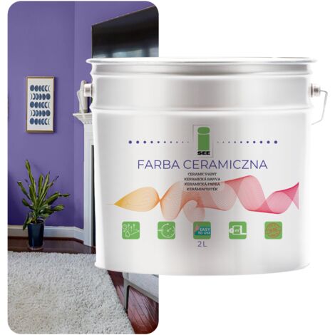 PITTURA MURALE IN CERAMICA LAVABILE LILLA VIOLA 2L ANTIMACCHIA