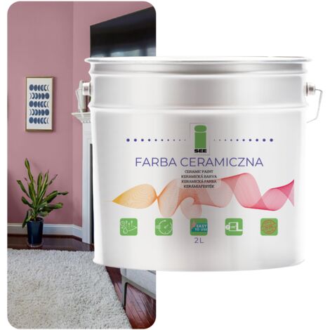 PITTURA MURALE IN CERAMICA LAVABILE ROSA TURCO CHIARO 2L ANTIMACCHIA