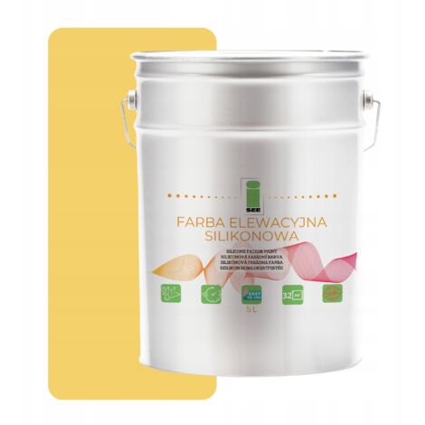 PITTURA PER FACCIATE AL SILICONE GIALLO LIMONE 5L + ANTIALGA