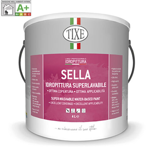 Pittura per interni Sella Super Lavabile Bianca Idropittura superlavabile Tixe  1 lt