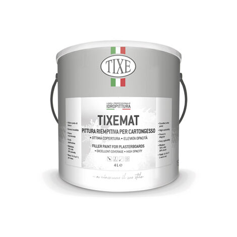 Pittura riempitiva supercoprente Tixe Tixemat bianca lt. 4