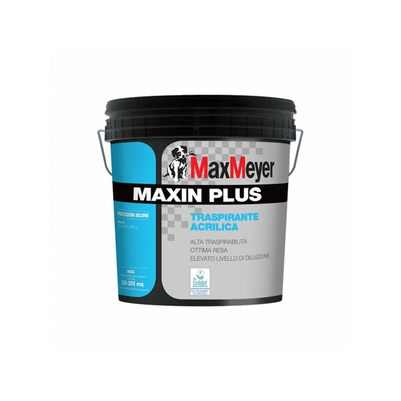 Pittura traspirante acrilica MAXIN PLUS bianca 14 Lt Max Meyer