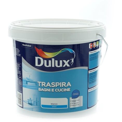 PITTURA TRASPIRANTE UMIDITA' FORTE E VAPORE 5L DULUX BAGNI E CUCINE
