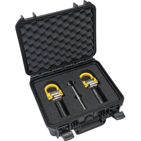 Pitzl Hebeklemme Holz PowerClamp III - Plattenheber bis zu 1500kg im Transportkoffer, 2-teilig mit Bohrer