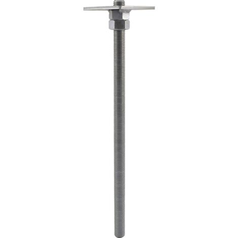 Pitzl Pfostenträger zum Einbetonieren 100x100 - Pfostenanker mit Gewindestange M24 500mm, Stahl ZiNiP beschichtet