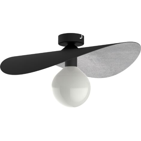 PIUMA PLAFONIERA NERO FOGLIA