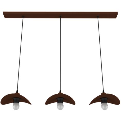 PIUMA SOSPENSIONE BINARIO 3 LUCI MONOCOLORE OPACO