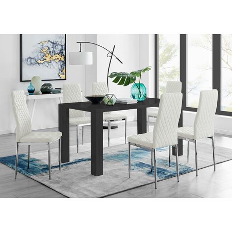 milan gloss dining set