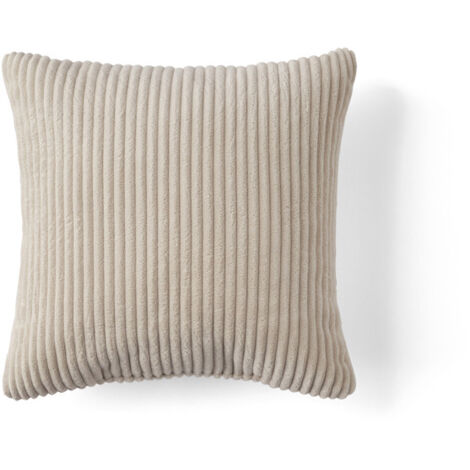 Pivoine - coussin - en velours côtelé - 35x35 cm - beige