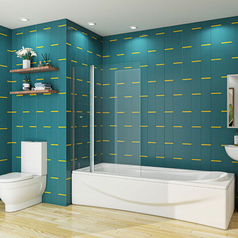 SKY BATHROOM Pivot Bath Shower Screen Over Bathroom Glass Door Panel