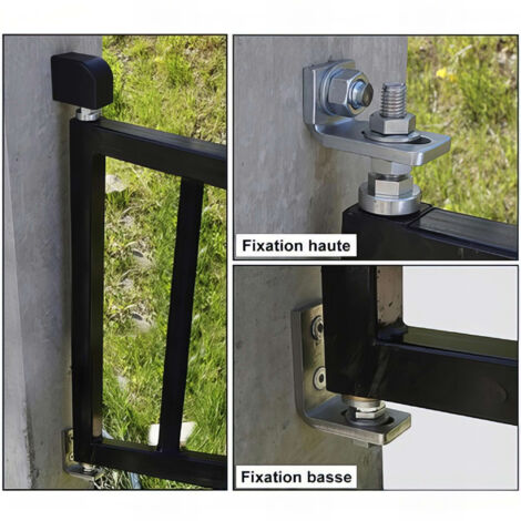 Ing Fixations – Pivot pour portail à cheviller sans seuil – Acier galvanisé – Charge maximale 200 kg – Installation facile avec chevilles