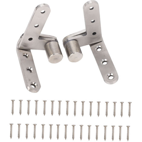 Pivot de Porte Heavy Duty - Hinge Inset 270° Rotating pour Portes Gauche/Droite - Stainless Steel Silver Brushed - Max Load 130lbs