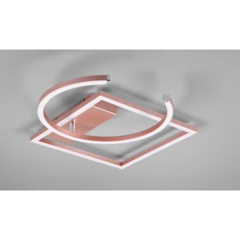 PIVOT PLAFONIERA LED ORO ROSA CON SNODOED INTENSITA' REGOLABILE CON INTERRUTTORE L. 54CM. SMD LED 23,5W, 4.000K, 3.000Lumen
